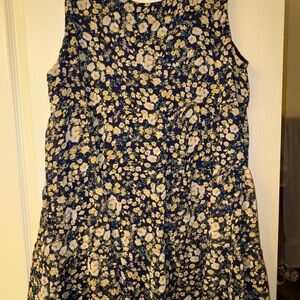 Lily Rose Yellow and Navy Blue Sleeveless Tunic